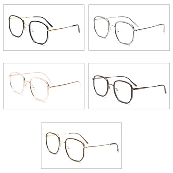 Swanwick мъжки очила с големи рамки женски квадратни прозрачни лещи мъжки tr90 метални очила в многоугольной рамка, женските са кафяво-зелени високо качество
