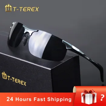 T-TEREX Поляризирани Слънчеви Очила Мъжки UV400 Лещи Метална Дограма за Мъжки Слънчеви Очила Маркови Дизайнерски Очила За Шофиране, За Риболов, Спорт