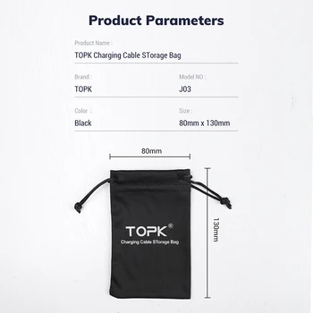 TOPK Power Bank Калъф за вашия Телефон, Калъф, USB-Зарядно Устройство, USB Кабел, Кутия За Съхранение на Телефони и Аксесоари за Мобилни Телефони 100 *30 mm