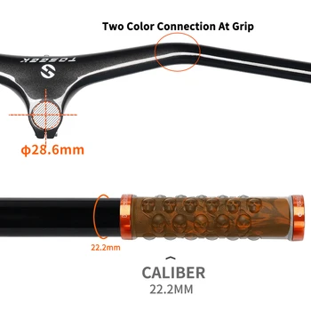 TOSEEK TSL180 Мтб Волана и стволови 10 градуса от въглеродни влакна интегриран Лост 260 грама ширина 780-70 / 80/90/100/110 мм за планински велосипед