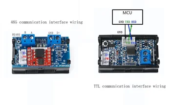 Taidacent Modbus RTU Power Monitor Брояч на Енергия с RS485 TTL 100 В 10A Измерване на dc Напрежение с Двоен LCD дисплей