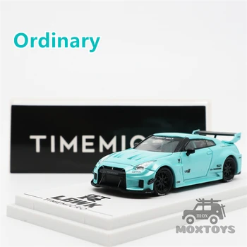 TimeMicro 1:64 LBWK Nissan GTR R35 LB 3.0 Син на обикновен / Molded модел автомобил от серията Dream