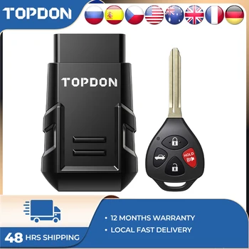 Topdon Мини Ключов Инструмент за Отдалечен Ключова Програмист Bluetooth OBD2/EOBD Четец на Код Sacnner Автоматично Средство За Диагностика на TOYOTA FCA Top Key
