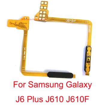 Touch ID Сензор за Пръстови Отпечатъци за Захранване ВКЛ ИЗКЛ Страничният Бутон в Главното Меню Ключ Гъвкав Кабел За Samsung J6 Plus J6 + J6plus J610 J610F