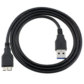 USB 3.0, micro b тънък проводник на високоскоростен пренос на данни black USB3.0 мобилен кабел за предаване на данни на твърдия диск