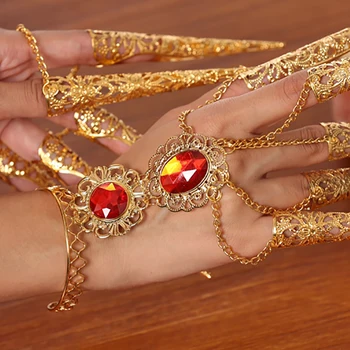 USHINE P52 Удлинительные Украса Индийски Танц на Корема е Удължен Нокти Ръчно изработени Гривна Покритие на Ноктите Аксесоари Танц на Корема Ноктите на Жената