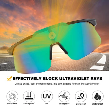UV400 PC Материал на Лещата 27,2 Грама Защита на Спортни Слънчеви Очила Ветроупорен Велосипедни Очила За Спорт На Открито Пътно Управление