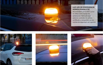 V16 Авто led Авариен Светлина, Стробоскоп, Магнитно Основа, Сигналната Лампа за Безопасност на Движението, Автомобилен Фар, Лампи, Led Мигаща Светлина