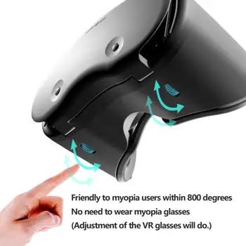 VRGPRO X7 3D VR Слушалки Очила за Виртуална Реалност Каска За Смартфони Телефонни Лещи С Контролерите на Слушалки От 5 До 7 Инча
