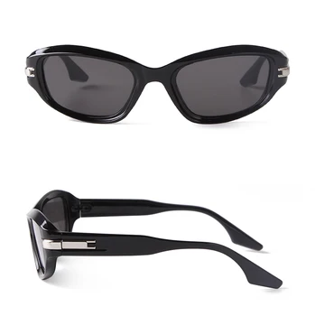 Vintage Правоъгълник Слънчеви Очила За Жени За Марката, 90 s, За Мъже Нюанси Очила Зелена Прозрачна Рамка Декор Котешко Око Защита От Слънцето Очила с UV400 Слънчеви Очила Oculos