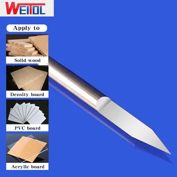 WeiTol 3,175 mm 10 бр./лот, V-образни гравиране бита, резачки за печатни платки, видий за фрезоване на инструменти, акрилни гравиране бита
