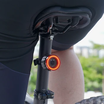 X-TIGER Велосипеден Интелигентен Автоматичен Сензор за Спиране, Водоустойчив Led кабел за зареждане Задна Светлина За Велоспорта, Задна Светлина за Велосипед, Предупредителен Задна Светлина За Велосипед