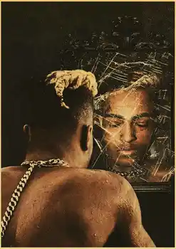 XXXTentacion Рап Хип Хоп Музика певицата ретро плакати, изработка на тапети, Високо Качество на Живопис За Домашен интериор стикери за стена