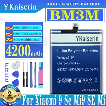 YKaiserin За Xiao Mi Батерия BM3M За Xiao Mi 9 SE Mi 9 SE 4200 mah Висок Капацитет Акумулаторна Телефон Замяна Batteria