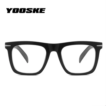 YOOSKE Класически Черни Квадратни Рамки За Очила Мъжки Маркови Оптични Очила за Жени Vintage слънчеви Очила в Рамка от Късогледство Ретро Очила