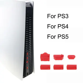 Yuxi 6 бр./компл. Няколко Цвята Силиконови Прахоустойчив Конектор USB, HDM Интерфейс Прахоустойчив Калъф Прахоустойчив, слот за PS5 PS4 PS3 Конзоли