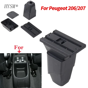 Авто Подлакътник Кутия За Peugeot 206 207 307 308 Защита На Лакътя Подкрепа Регулируема Инструмент За Съхранение На Вещи И Аксесоари За Оформяне На Интериора