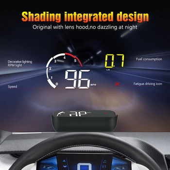 Автомобилен стайлинг M10 A100 Проекторът на Предното стъкло OBD2 Предупреждение За Превишаване на Скоростта Универсална Интелектуална Аларма Авто HUD Дисплей