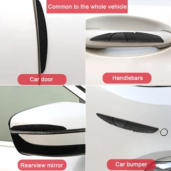 Автомобилна Врата Защита От сблъсък Бар Етикети Силиконови Automobile Странични Защитни Щитове Край на Капака на Огледалото за Обратно виждане Защитна Лента