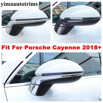 Автомобилна Външна Врата Огледало За Обратно Виждане Ленти Капак Завърши Аксесоари За Porsche Cayenne 2018 - 2022 Комплект Външна Защита На
