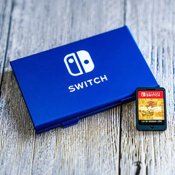 Алуминиева Кутия за Съхранение на Карти игра за Nintendo Switch Притежателя Слот за Карти Чанта Твърд Калъф за Носене Преминете OLED и lite Аксесоари