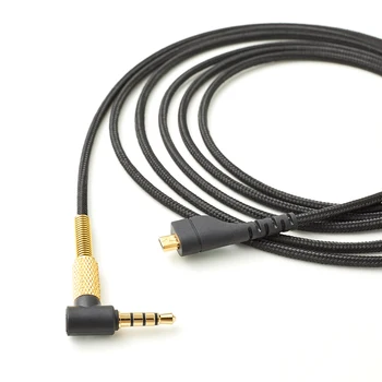 Аудио кабел Слот за Слушалки 2 м за SteelSeries Arctis 3 5 7 Pro Подмяна на Гейминг Слушалки, Micro USB, 3.5 мм AUX Сплетен Кабел
