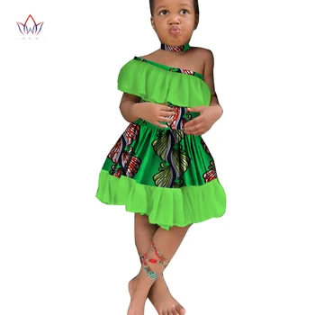 Африка Детски Дрехи Дашики 2022 Нова Мода Сладък Рокли За момичета Базен Riche Скъпа Африканска традиционно облекло WYT222