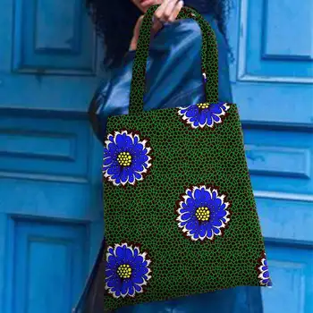 Африканска чанта-тоут, Цветни Пазарска чанта, с принтом на Анкара, пазарска чанта, дамска чанта-тоут, от восъчни цветя сватба в африканския стил