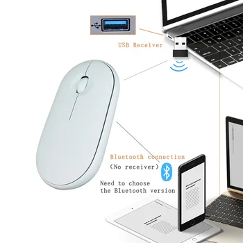 Безжична Мишка с Bluetooth за Apple Macbook Air Xiaomi Зареждане Безжична Мишка Тъпо Настолен Компютър Офис на Лаптоп Аксесоари