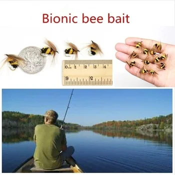 Бионическая Пчелният Стръв Fly Стръв За Риболов Кука Летят Риболов