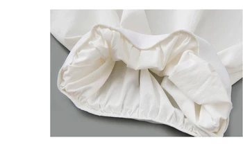 Бял памучен нестатическая лейси окото на вътрешната пола със средна дължина, с еластичен колан в долната пола за рокли есен и зима долната пола