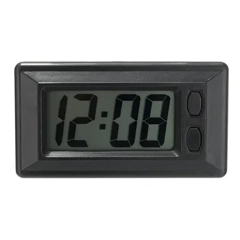 В ултра-тънък Часовник на Арматурното Табло на Колата с Цифров LCD Дисплей с Дисплей Календар, Мини-Портативни, Автомобилни Аксесоари