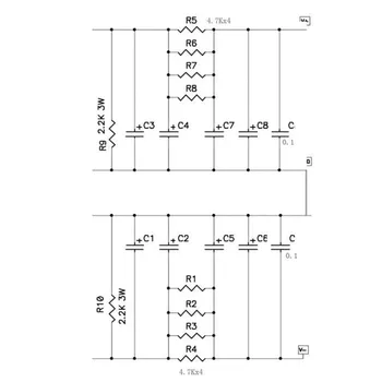 Висока производителност на избраната такса за захранване на ПХБ в КРС с 8-конденсаторным блок захранване за аудиоусилителя клас A