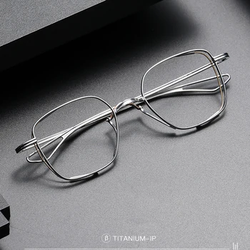 Висококачествени Рамки За Очила От Чист Титан Нова Индивидуалност Японски Trend Дизайнер, Ръчно Изработени Бутилки Модни Очила