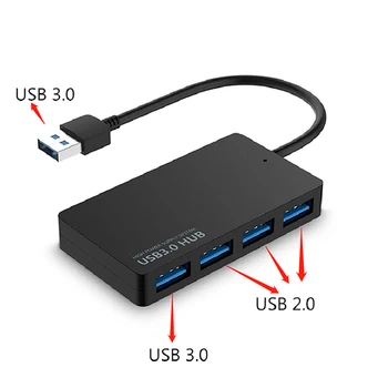 Високоскоростен Usb 3.0 Hub Мулти USB Сплитер 4-портов Адаптер С Няколко Расширителями Компютърни Аксесоари За Преносими КОМПЮТРИ, USB Удължител