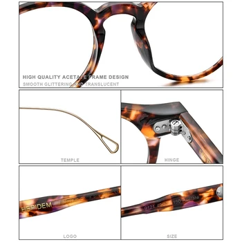 ГЕПИДЕМ Ацетат Оптични Очила за Очите Рамки за Жени Ретро Старомодни Кръгли Очила За Мъже Маниак на тема Рецепта за очила Очила 9121