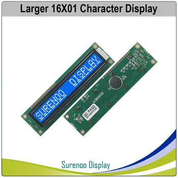 Голям 161 16X1 1601 Символ на LCD модул на Екрана на Дисплея LCM Син Жълт Зелен с Подсветка и Вграден контролер SPLC780D