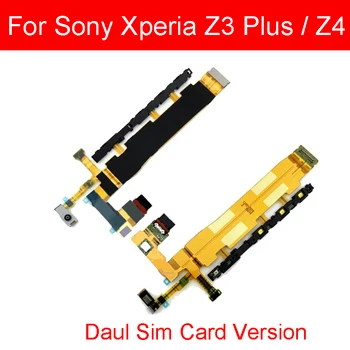 Гъвкав Кабел за включване/изключване на захранването За Sony Xperia Z3 Z4 + Z3 Plus E6553 E6533 USB порт за зареждане и бутон за превключване на камера Гъвкава Лента
