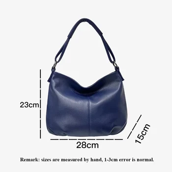 Дамска Чанта за През рамото От Естествена кожа 2022, Модерна Чанта За Майките От Телешка Кожа, по-Голямата Голям Чанта С Гънки, Модни и Ежедневни Чанти-Тоут