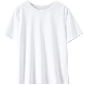 Дамски Нова тениска, ежедневни тениска с Кръгло деколте и Шарките на 3D Кубче на Рубик, серия Отпечатъци, женска тениска за крайградски пътувания, Тънка Мека Тениска с Къс ръкав