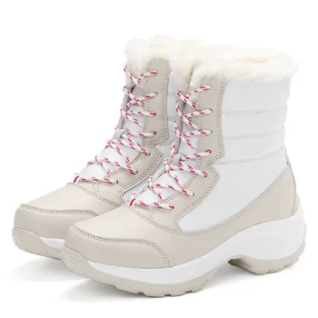 Дамски обувки, Водоустойчив Зимни обувки, Дамски Зимни Обувки на платформа се Запазва топлината, Зимни Ботильоны на дебелите меховом ток, Botas Mujer 2021