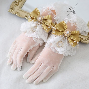 Дантелени Ръкавици с Лък за Жени и Момичета