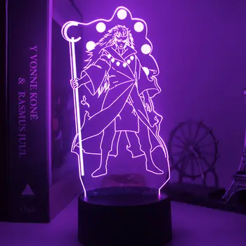 Действие Наруто 3D Led нощна светлина Акрилна Плоча Лампа Играчки за Деца Анимационен Подарък Итачи Минато Боруто Тоби Саске Начало Декор
