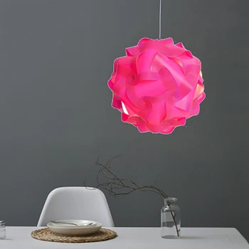 Диаметър 25 см Модерен Тавана Лампа Елементи IQ Пъзел Пъзели Лампа Творчески САМ Полилей Светлина