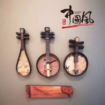 Дървен Магнит За Хладилник Магнит За Хладилник Китайски Музикален Инструмент Pipa Guzheng Ruan Yueqin Интересна Украса За Дома Интериор