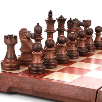 Дървена Маса Турнирът Шахматната Дъска, Професионални Необичайни Развиване на Шах Подарък за Децата Ръчно изработени Ajedrez Табла OA50XQ