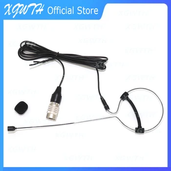 Единична Ухото на Куката Слушалки с Микрофон Кондензаторен Главоболие Микрофон за Аудио Техника Безжичен Предавател Bodypack Sysetm Hirose 4 Pin