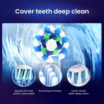 Електрическа четка за зъби Oral B Pro Max 3 Режима на почистване с Таймер Сензор за налягане с Кръстосано действие за Дълбоко Почистване на зъбите четка за Зъби