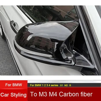 За BMW F20 F21 F22 F23 F30 F31 F32 F33 F34 F35 E84 на Капака на Огледалото за обратно виждане, изработени От Въглеродни влакна + ABS Оригиналната Автомобили Замяна