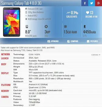 За Samsung Galaxy Tab 4 8,0 SM T331 T335 Ver 3G Бял Сензорен Екран Дигитайзер, Подмяна на Стъклени Лещи T331 T335 Плосък Панел